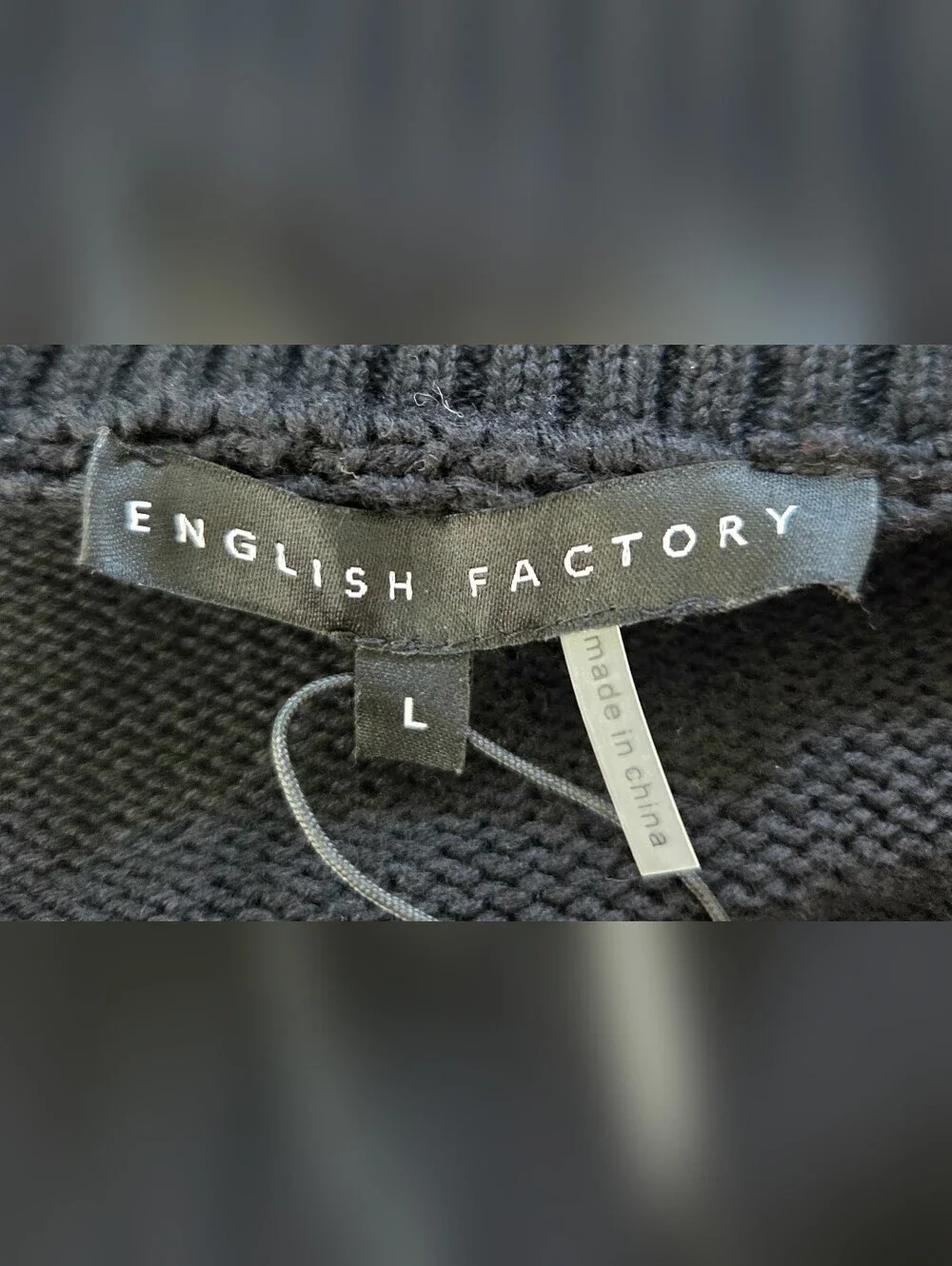 NWT ENGLISH FACTORY STRIPED KNIT HALF ZIP PULLOVER SWEATER.